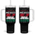 Golfo De Mexico EST 1550 Tumbler With Handle Vintage Mexican Flag Palm Tree TS11 One Size: 40 oz Black Print Your Wear