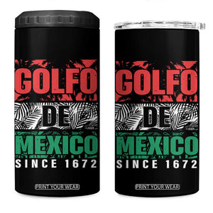 Gulf Of Mexico El Golfo De México 4 in 1 Can Cooler Tumbler Beach Palm Tree TS11 One Size: 16 oz Black Print Your Wear