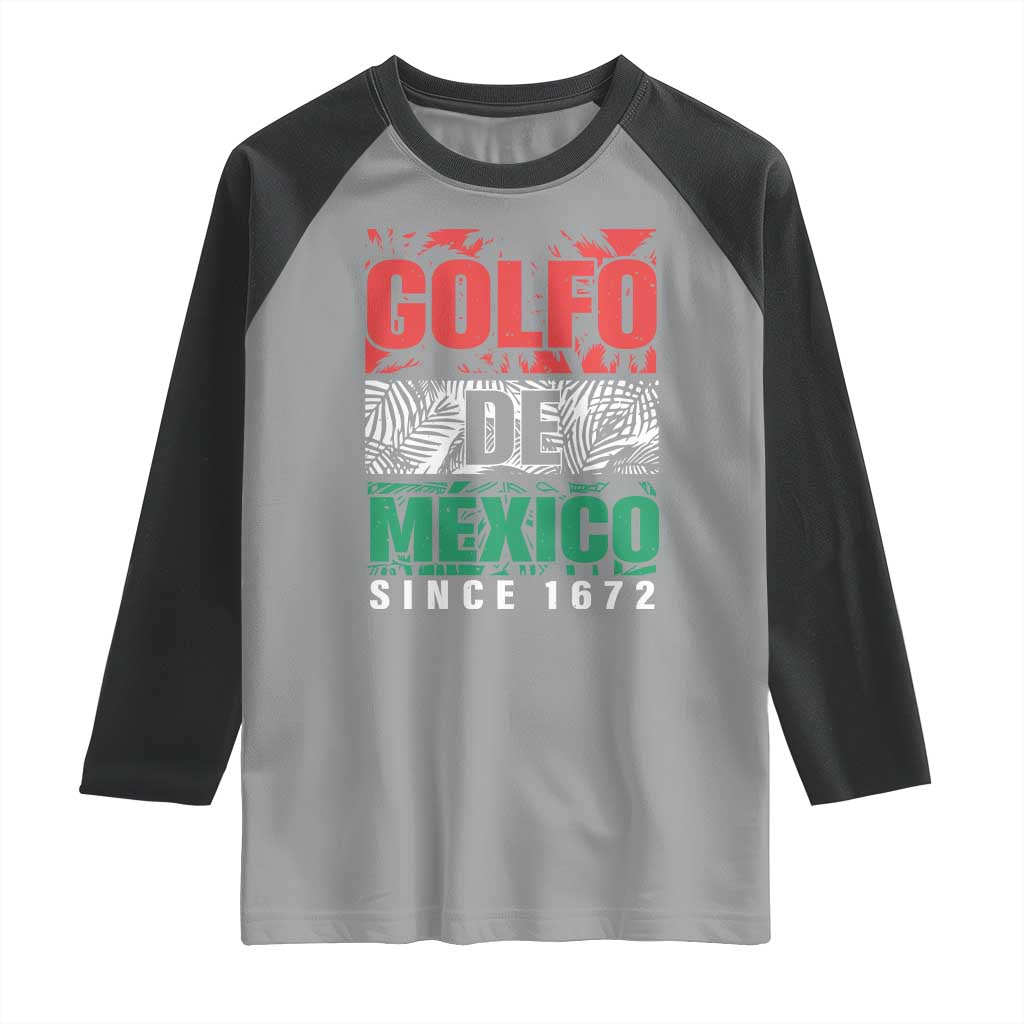 Gulf Of Mexico El Golfo De México Raglan Shirt Beach Palm Tree TS11 Sport Gray Black Print Your Wear
