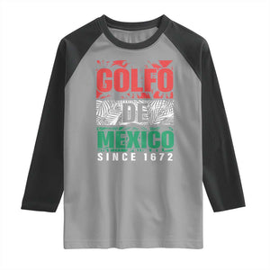 Gulf Of Mexico El Golfo De México Raglan Shirt Beach Palm Tree TS11 Sport Gray Black Print Your Wear
