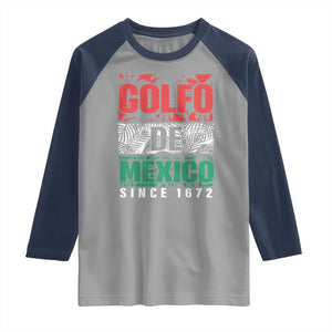 Gulf Of Mexico El Golfo De México Raglan Shirt Beach Palm Tree TS11 Sport Gray Navy Print Your Wear