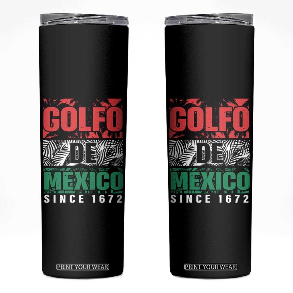 Gulf Of Mexico El Golfo De México Skinny Tumbler Beach Palm Tree TS11 Black Print Your Wear