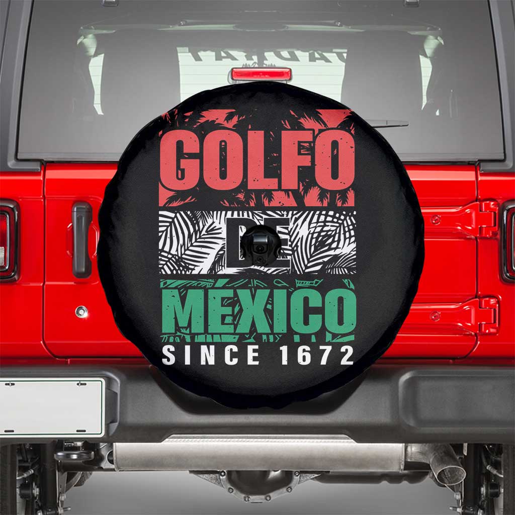 Gulf Of Mexico El Golfo De México Spare Tire Cover Beach Palm Tree TS11 Black Print Your Wear