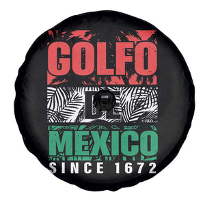 Gulf Of Mexico El Golfo De México Spare Tire Cover Beach Palm Tree TS11 Print Your Wear