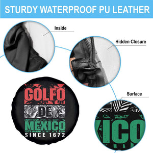 Gulf Of Mexico El Golfo De México Spare Tire Cover Beach Palm Tree TS11 Print Your Wear
