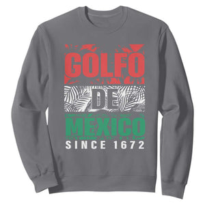 Gulf Of Mexico El Golfo De México Sweatshirt Beach Palm Tree TS11 Charcoal Print Your Wear
