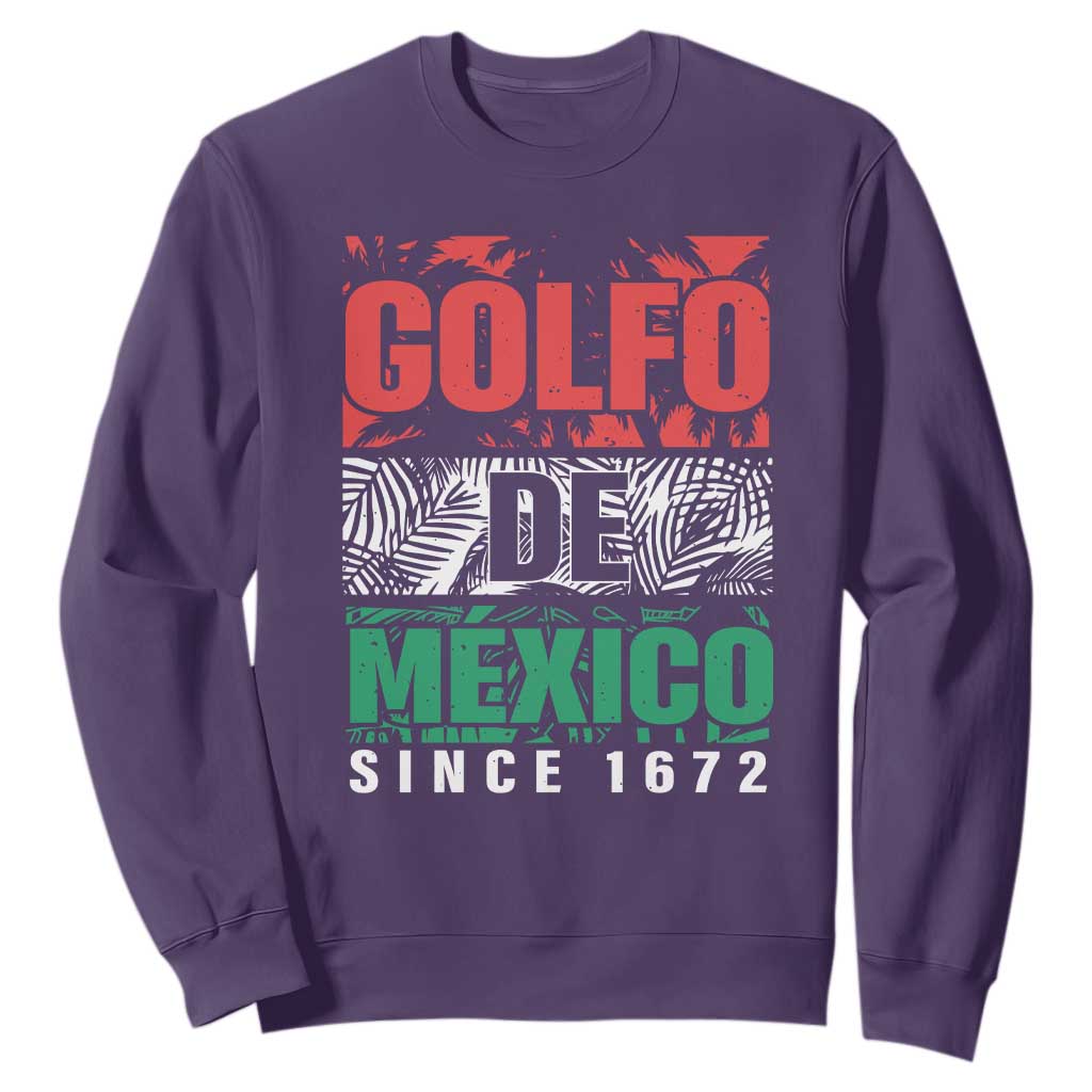 Gulf Of Mexico El Golfo De México Sweatshirt Beach Palm Tree TS11 Purple Print Your Wear