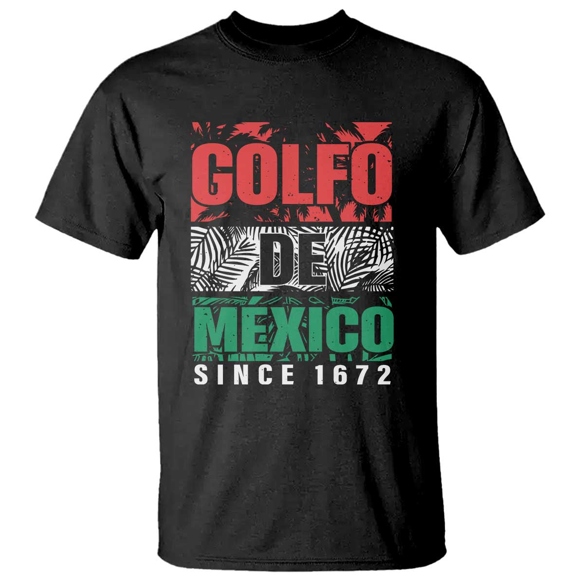 Gulf Of Mexico El Golfo De México T Shirt Beach Palm Tree TS11 Black Print Your Wear