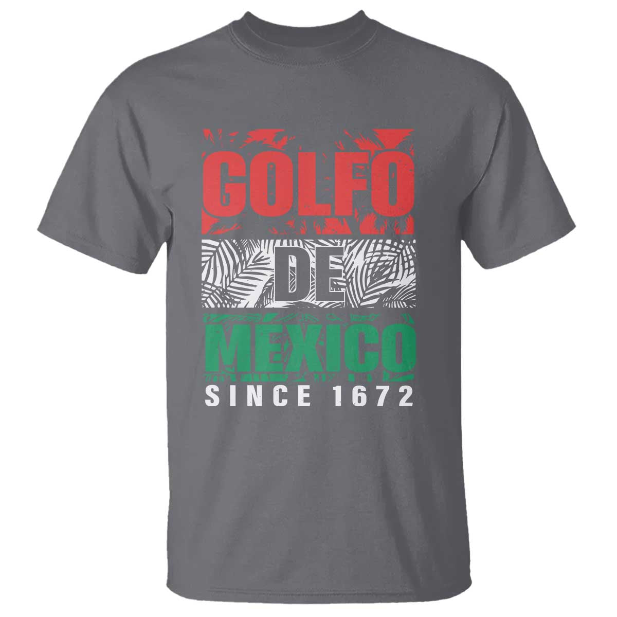 Gulf Of Mexico El Golfo De México T Shirt Beach Palm Tree TS11 Charcoal Print Your Wear