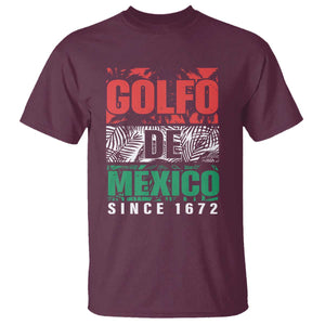 Gulf Of Mexico El Golfo De México T Shirt Beach Palm Tree TS11 Maroon Print Your Wear