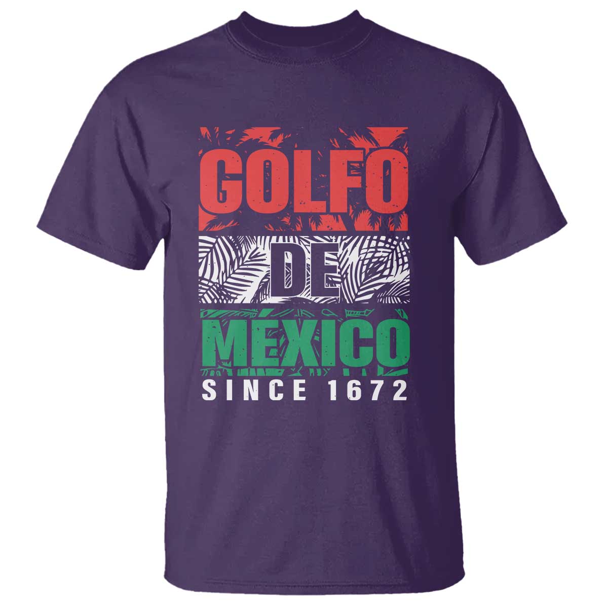 Gulf Of Mexico El Golfo De México T Shirt Beach Palm Tree TS11 Purple Print Your Wear