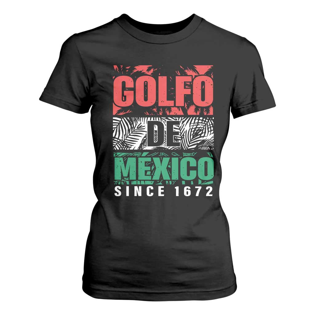 Gulf Of Mexico El Golfo De México T Shirt For Women Beach Palm Tree TS11 Black Print Your Wear