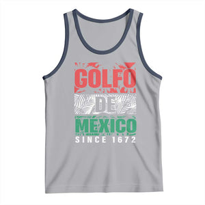 Gulf Of Mexico El Golfo De México Tank Top Beach Palm Tree TS11 Athletic Heather Navy Print Your Wear