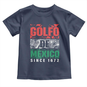Gulf Of Mexico El Golfo De México Toddler T Shirt Beach Palm Tree TS11 Navy Print Your Wear