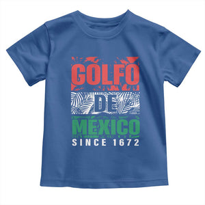 Gulf Of Mexico El Golfo De México Toddler T Shirt Beach Palm Tree TS11 Royal Blue Print Your Wear