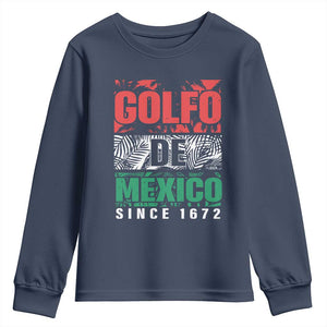 Gulf Of Mexico El Golfo De México Youth Sweatshirt Beach Palm Tree TS11 Navy Print Your Wear