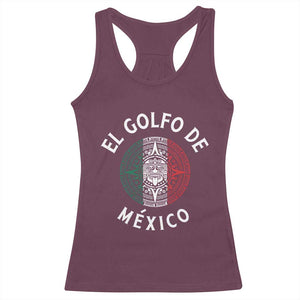 Gulf Of Mexico El Golfo De México Aztec Sun Racerback Tank Top TS11 Maroon Print Your Wear