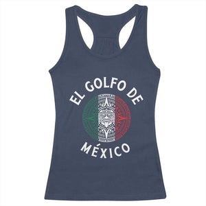 Gulf Of Mexico El Golfo De México Aztec Sun Racerback Tank Top TS11 Navy Print Your Wear