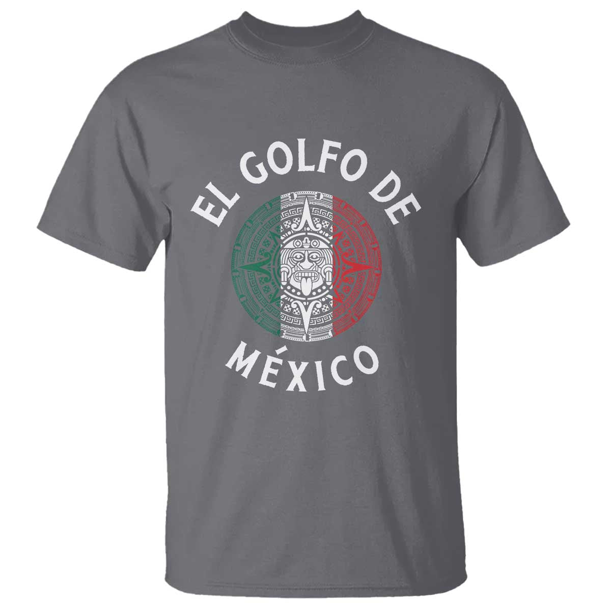 Gulf Of Mexico El Golfo De México Aztec Sun T Shirt TS11 Charcoal Print Your Wear