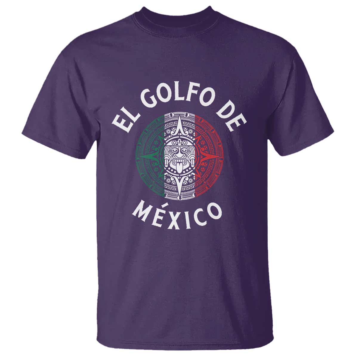 Gulf Of Mexico El Golfo De México Aztec Sun T Shirt TS11 Purple Print Your Wear