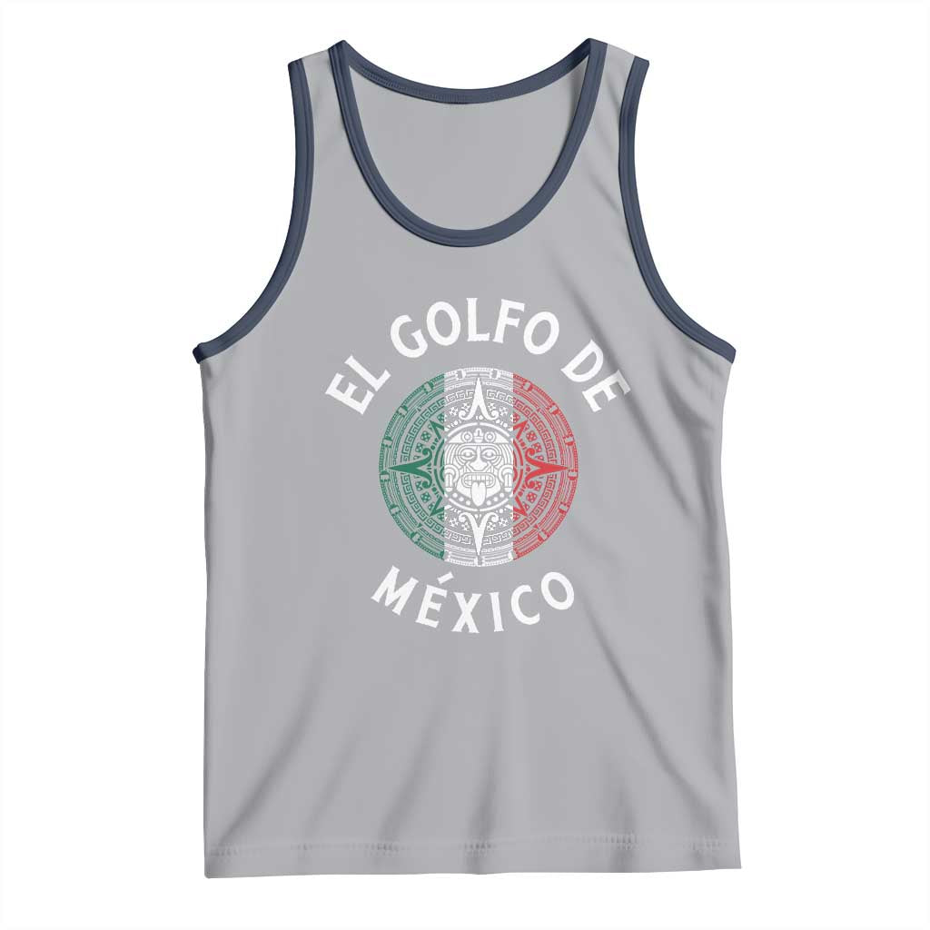 Gulf Of Mexico El Golfo De México Aztec Sun Tank Top TS11 Athletic Heather Navy Print Your Wear