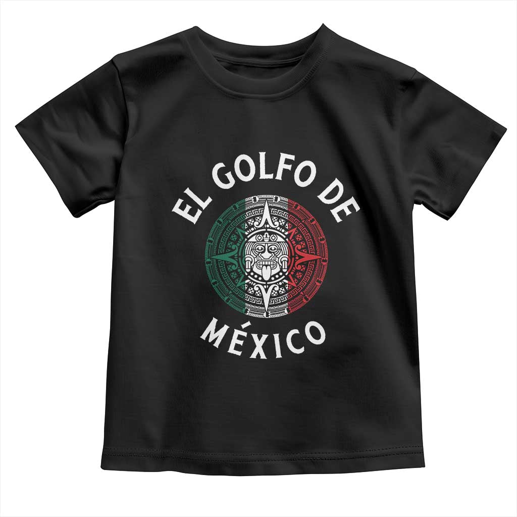 Gulf Of Mexico El Golfo De México Aztec Sun Toddler T Shirt TS11 Black Print Your Wear