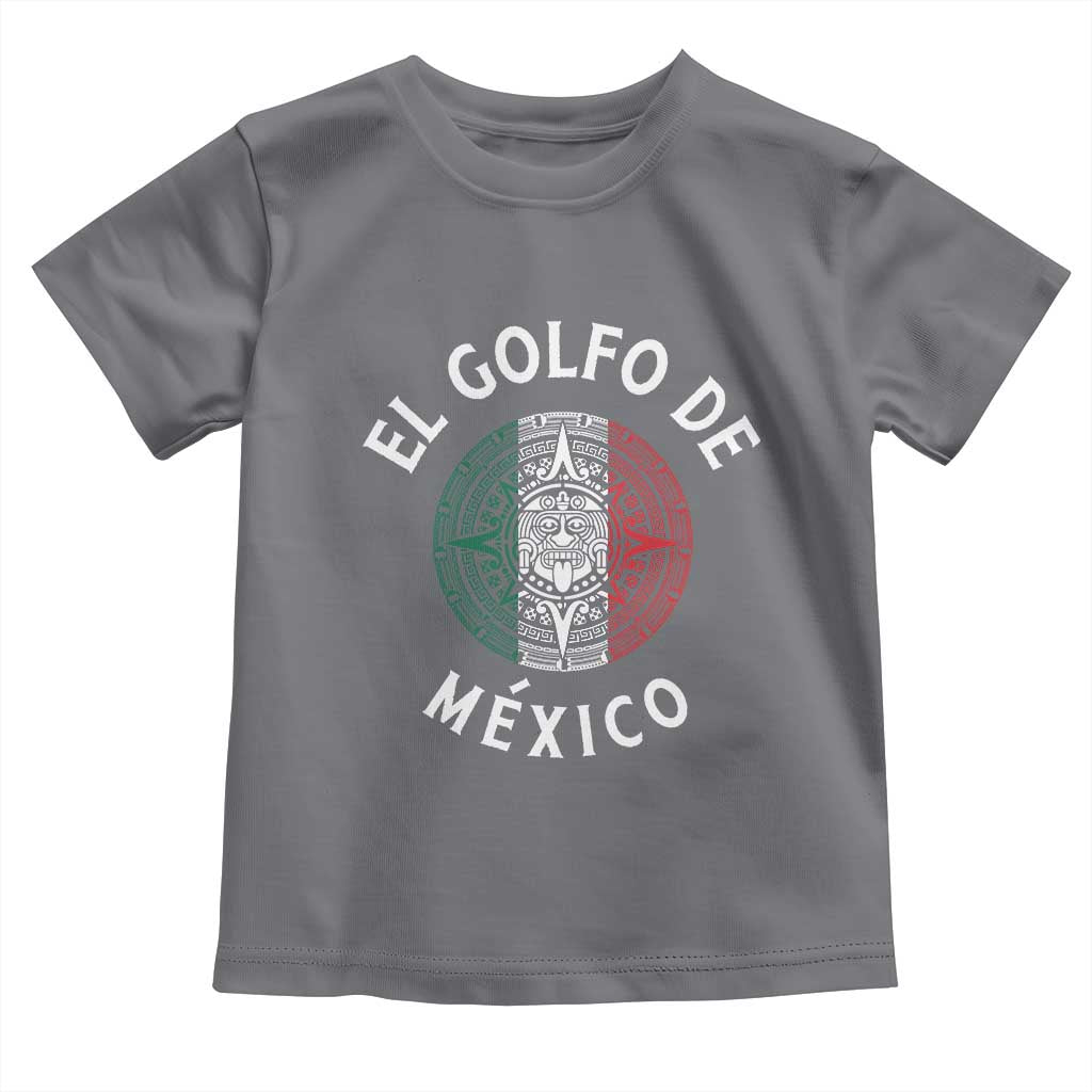 Gulf Of Mexico El Golfo De México Aztec Sun Toddler T Shirt TS11 Charcoal Print Your Wear