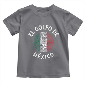 Gulf Of Mexico El Golfo De México Aztec Sun Toddler T Shirt TS11 Charcoal Print Your Wear