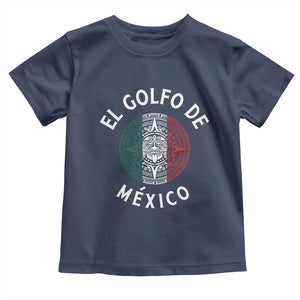Gulf Of Mexico El Golfo De México Aztec Sun Toddler T Shirt TS11 Navy Print Your Wear