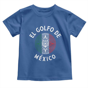 Gulf Of Mexico El Golfo De México Aztec Sun Toddler T Shirt TS11 Royal Blue Print Your Wear