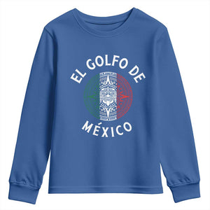 Gulf Of Mexico El Golfo De México Aztec Sun Youth Sweatshirt TS11 Royal Blue Print Your Wear