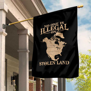 No One Is Illegal On Stolen Land Garden Flag North America Vintage Map TS11 Print Your Wear