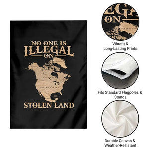 No One Is Illegal On Stolen Land Garden Flag North America Vintage Map TS11 Print Your Wear
