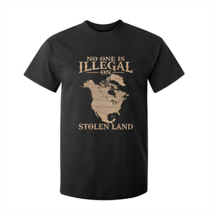 No One Is Illegal On Stolen Land T Shirt For Kid North America Vintage Map TS11 Black Print Your Wear