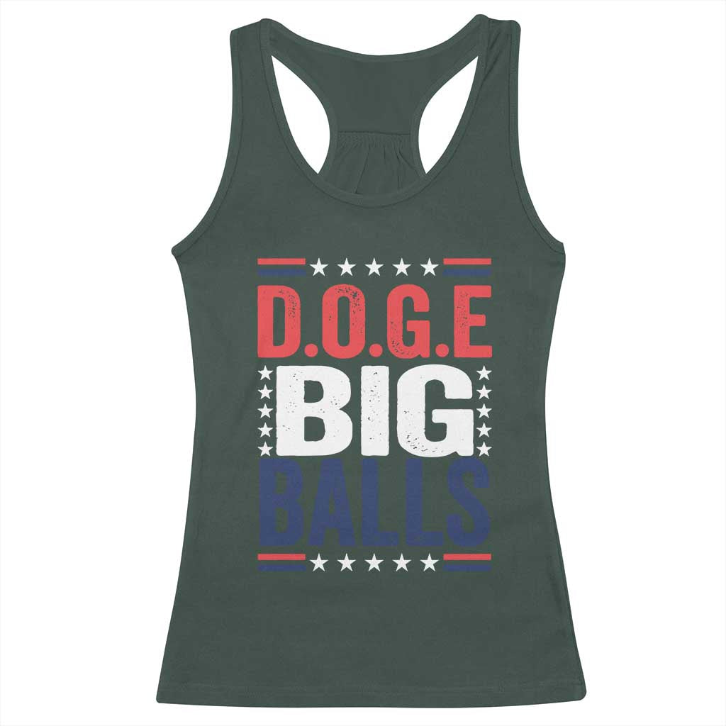 Funny DOGE Big Balls Racerback Tank Top Harry Bolz Meme TS11 Dark Forest Green Print Your Wear