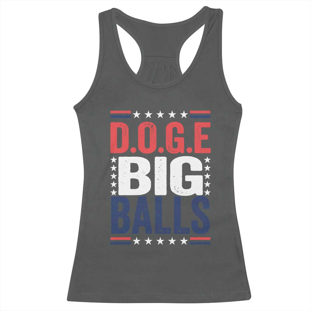 Funny DOGE Big Balls Racerback Tank Top Harry Bolz Meme TS11 Dark Heather Print Your Wear