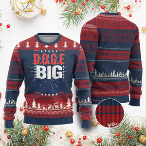 Funny DOGE Big Balls Knit Sweatshirt Harry Bolz Meme TS11 Burgundy Print Your Wear