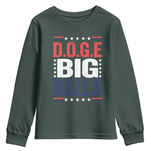 Funny DOGE Big Balls Youth Sweatshirt Harry Bolz Meme TS11 Dark Forest Green Print Your Wear