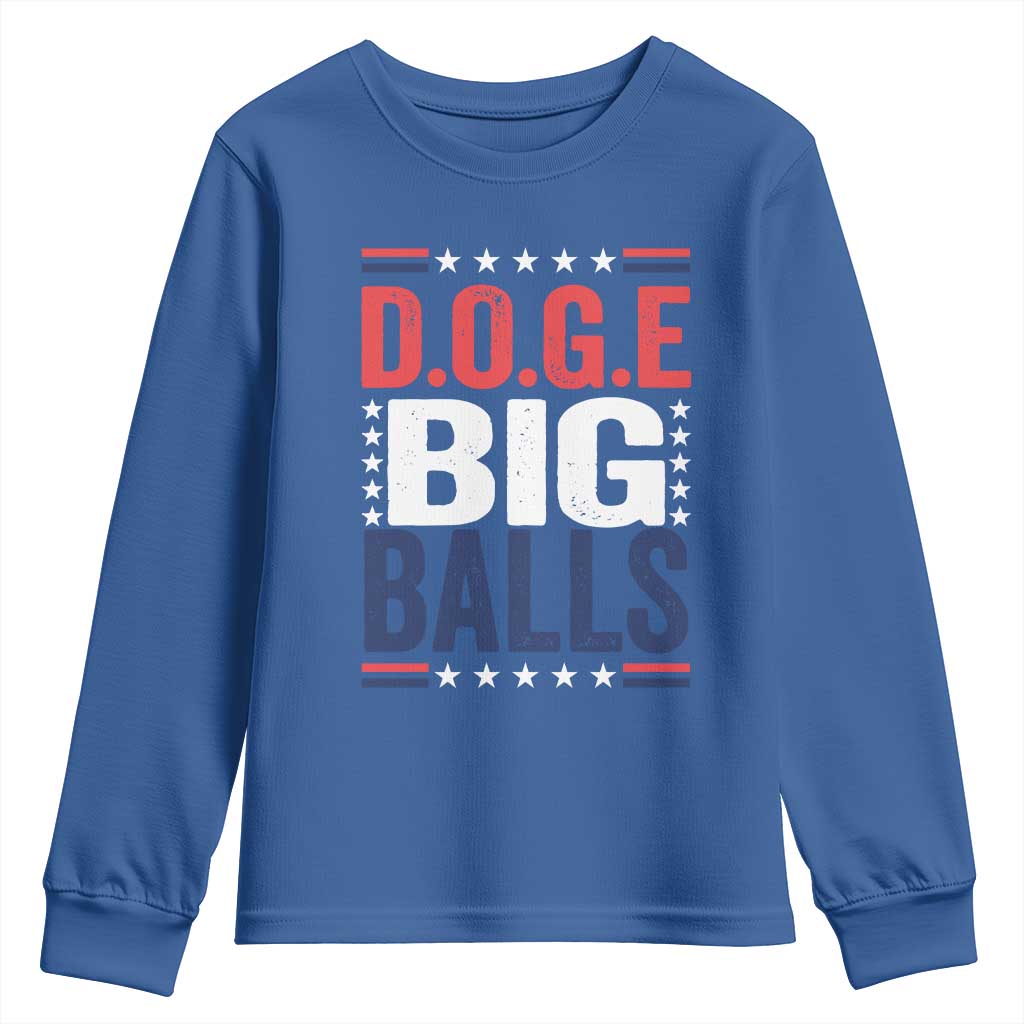 Funny DOGE Big Balls Youth Sweatshirt Harry Bolz Meme TS11 Royal Blue Print Your Wear