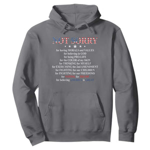 Funny Trump Supporter Hoodie Not Sorry For Voting For Trump Believing America Is Great TS11 Charcoal Print Your Wear