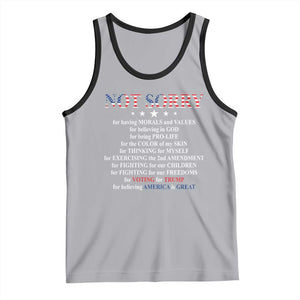 Funny Trump Supporter Tank Top Not Sorry For Voting For Trump Believing America Is Great TS11 Athletic Heather Black Print Your Wear