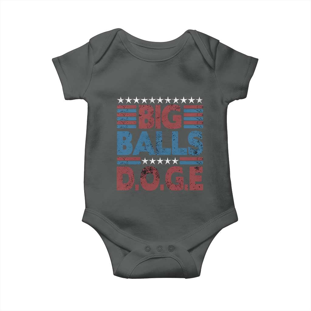 Funny DOGE Big Balls Baby Onesie Harry Bolz Meme Vintage Stripes TS11 Dark Heather Print Your Wear