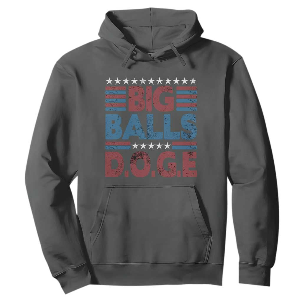 Funny DOGE Big Balls Hoodie Harry Bolz Meme Vintage Stripes TS11 Dark Heather Print Your Wear