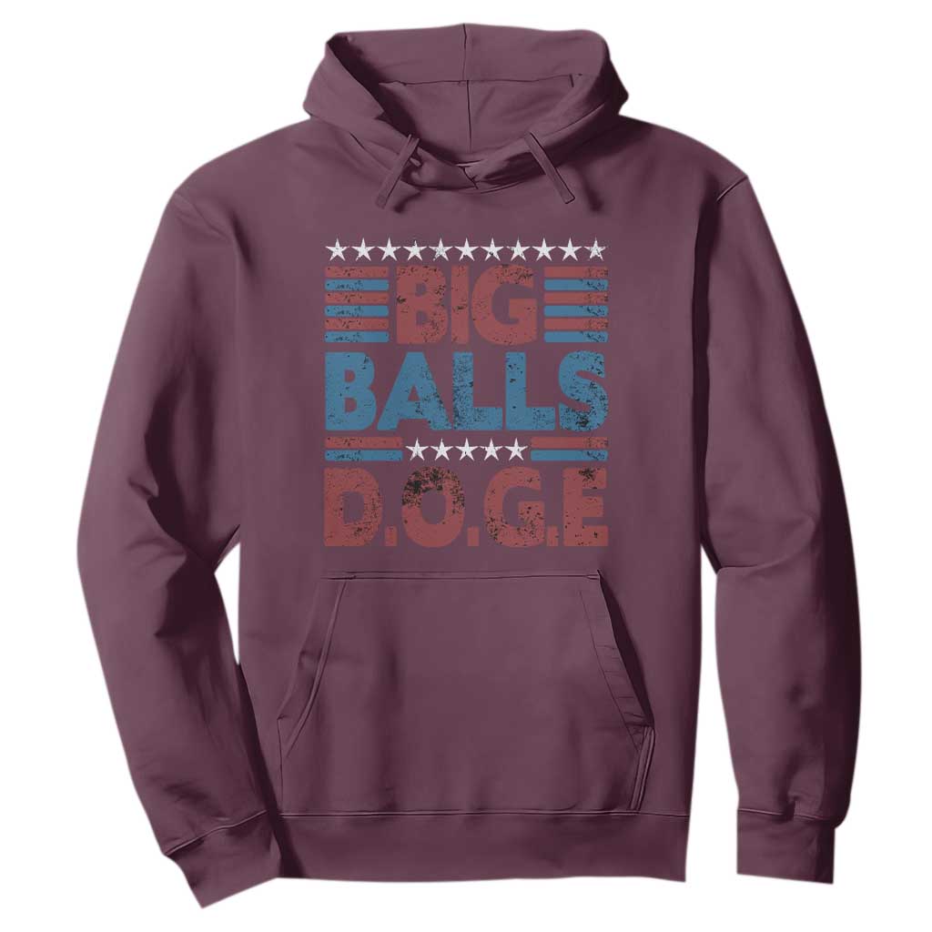 Funny DOGE Big Balls Hoodie Harry Bolz Meme Vintage Stripes TS11 Maroon Print Your Wear