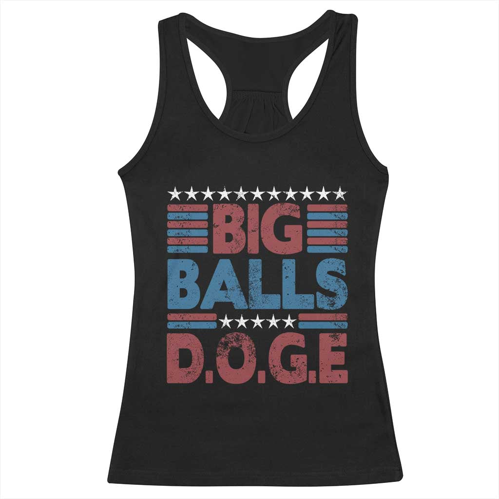 Funny DOGE Big Balls Racerback Tank Top Harry Bolz Meme Vintage Stripes TS11 Black Print Your Wear