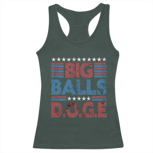 Funny DOGE Big Balls Racerback Tank Top Harry Bolz Meme Vintage Stripes TS11 Dark Forest Green Print Your Wear
