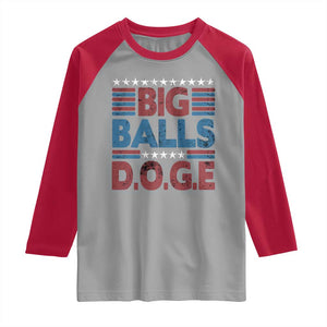 Funny DOGE Big Balls Raglan Shirt Harry Bolz Meme Vintage Stripes TS11 Sport Gray Red Print Your Wear