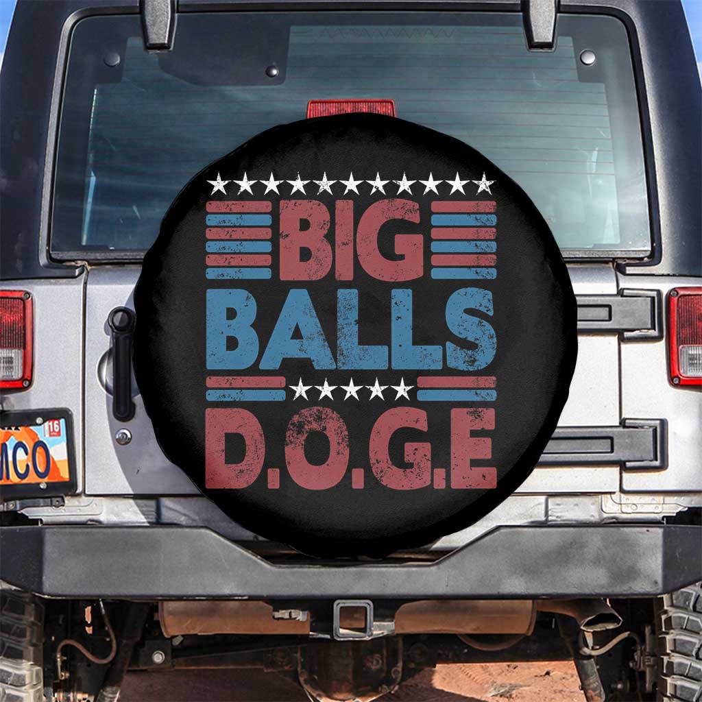 Funny DOGE Big Balls Spare Tire Cover Harry Bolz Meme Vintage Stripes TS11 No hole Black Print Your Wear
