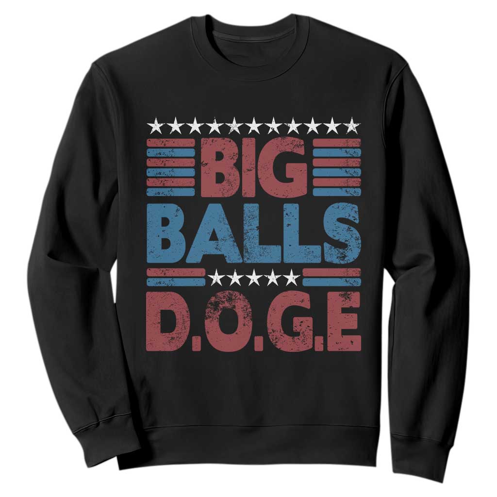 Funny DOGE Big Balls Sweatshirt Harry Bolz Meme Vintage Stripes TS11 Black Print Your Wear