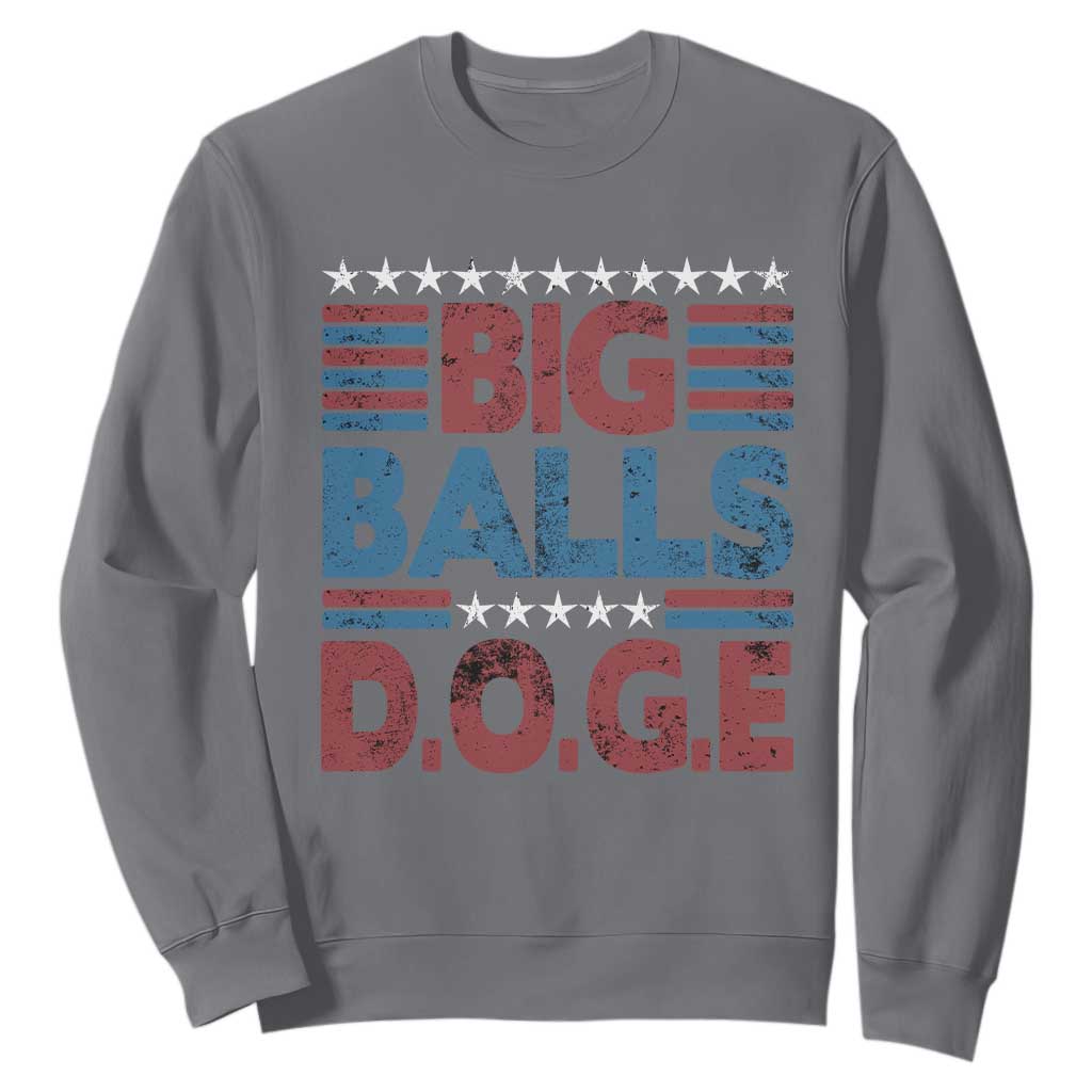 Funny DOGE Big Balls Sweatshirt Harry Bolz Meme Vintage Stripes TS11 Charcoal Print Your Wear